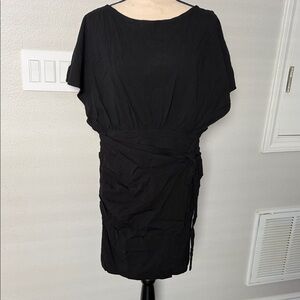NWT Free People Elegant Black Wrap Open Back Dress Size XS
